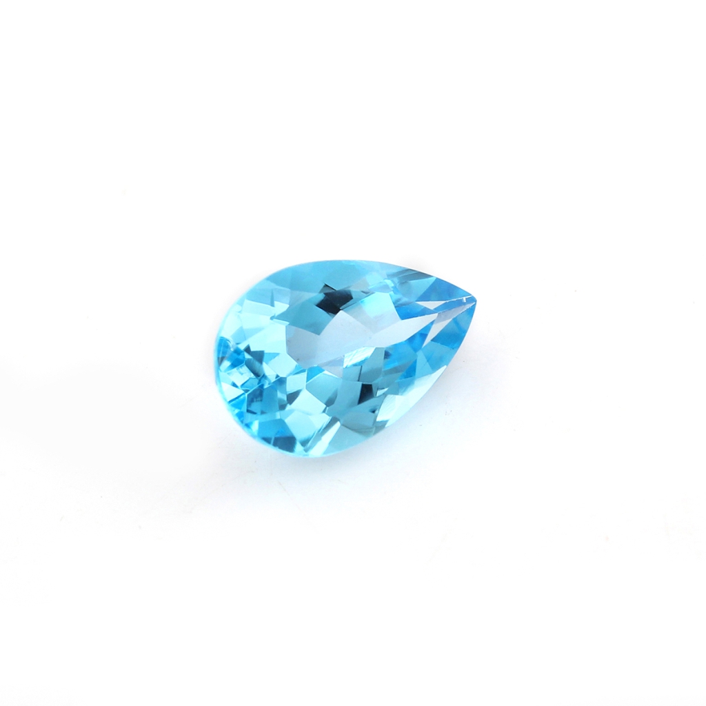Pear Shape Swiss Blue Topaz Stone For Jewelry Making