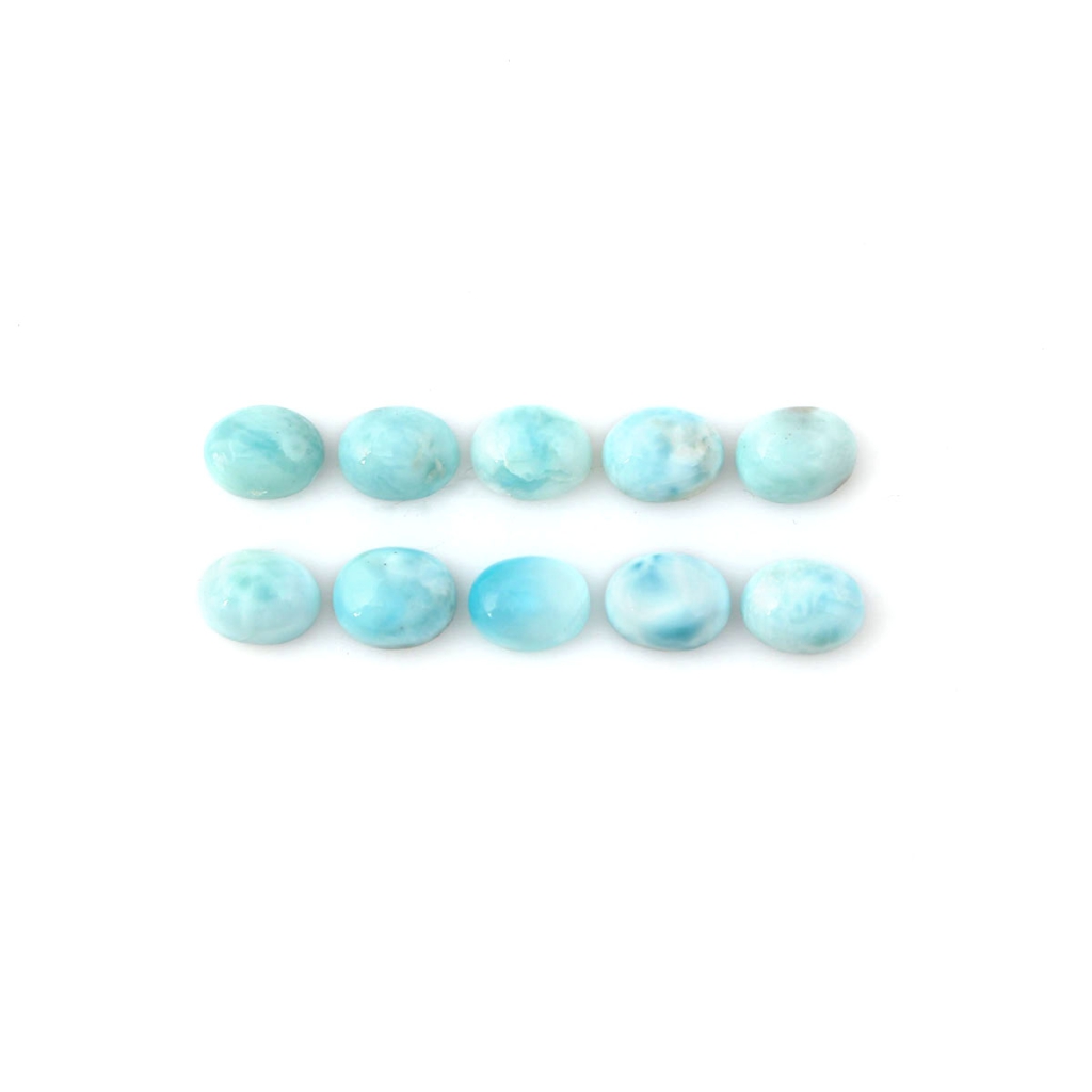 7x9mm Oval Shape Natural Larimar cabochon Loose Gemstone