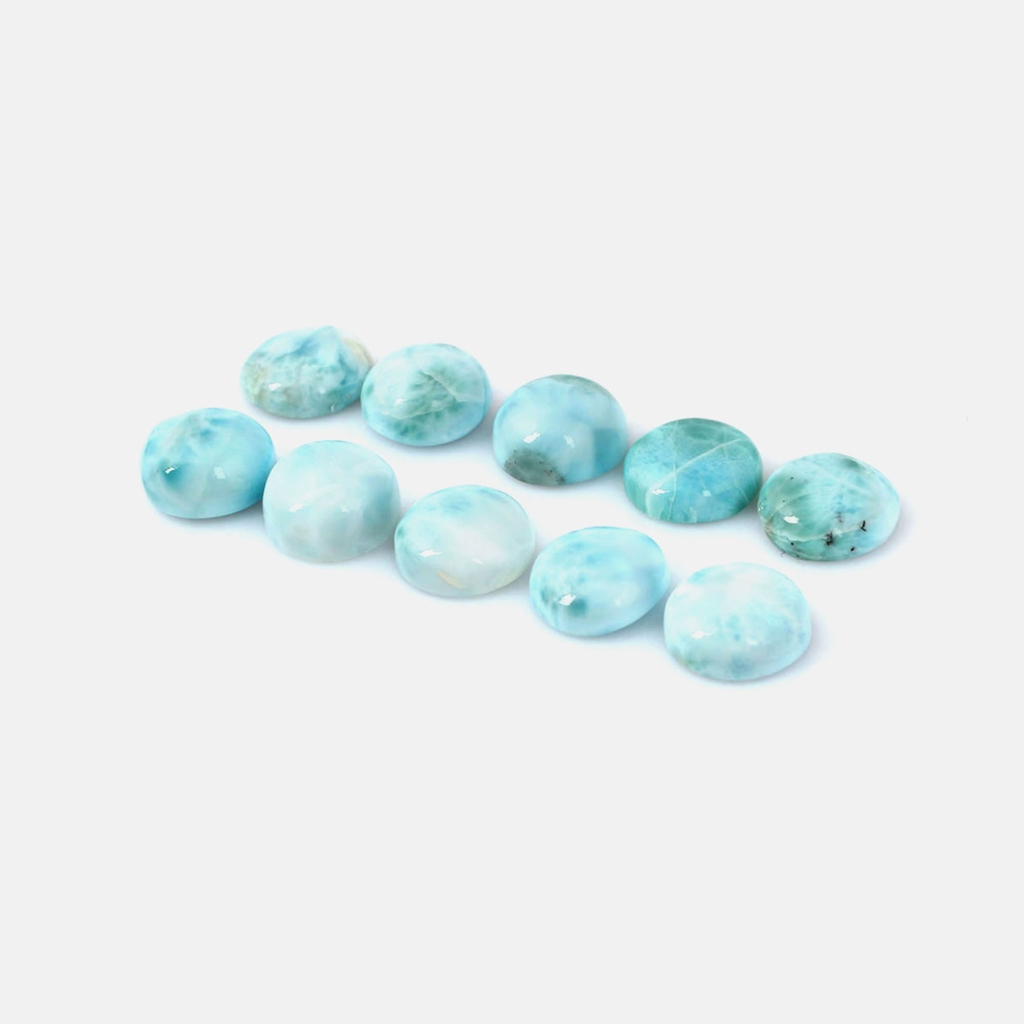 Natural Larimar 14mm Round Loose Gemstone for Jewelry Crafts