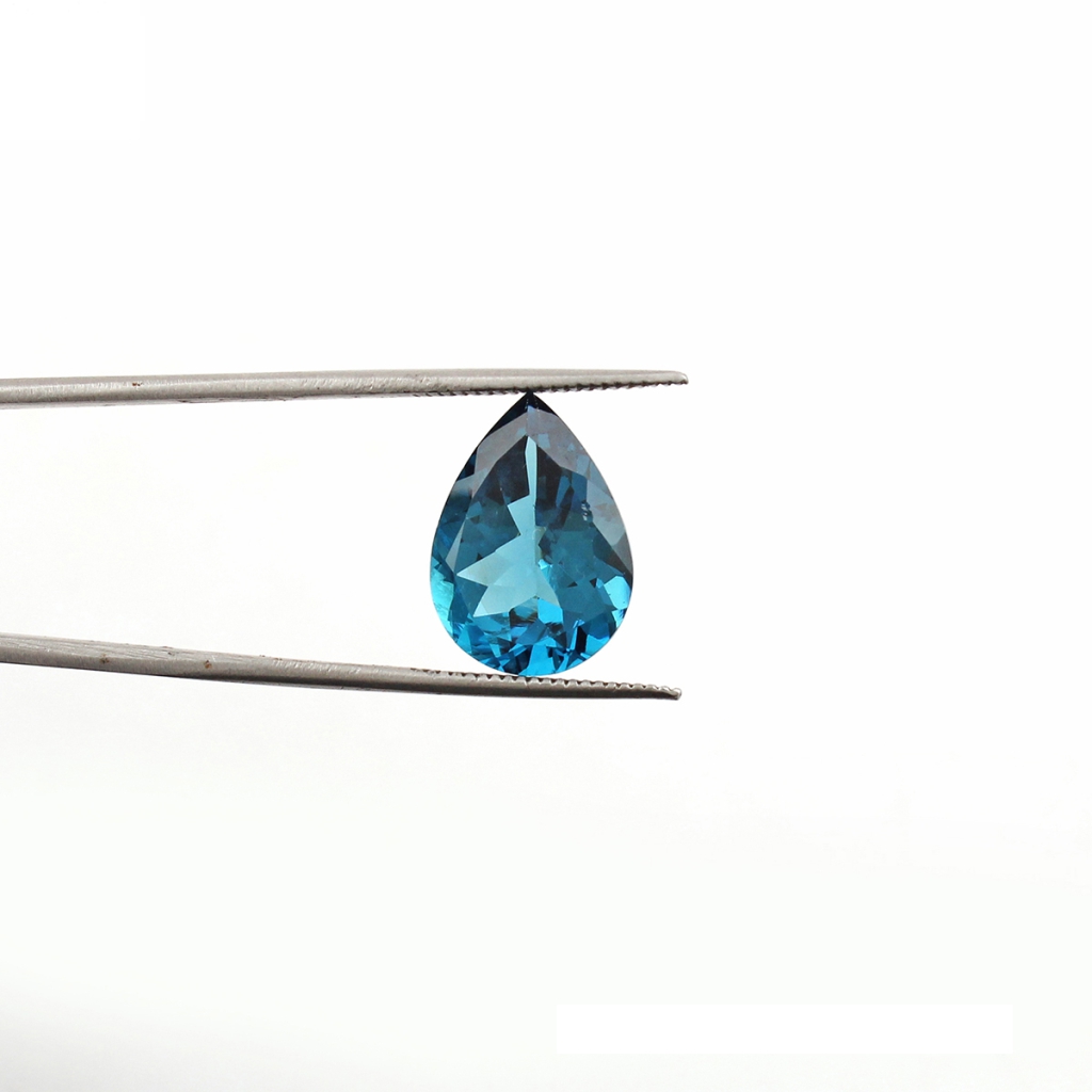 9x14mm Pear Shape London Blue Topaz Loose Gemstone