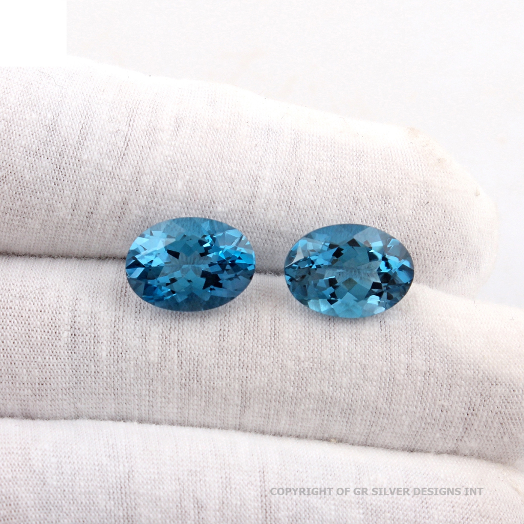 10x14mm Oval Shape London Blue Topaz Gemstone