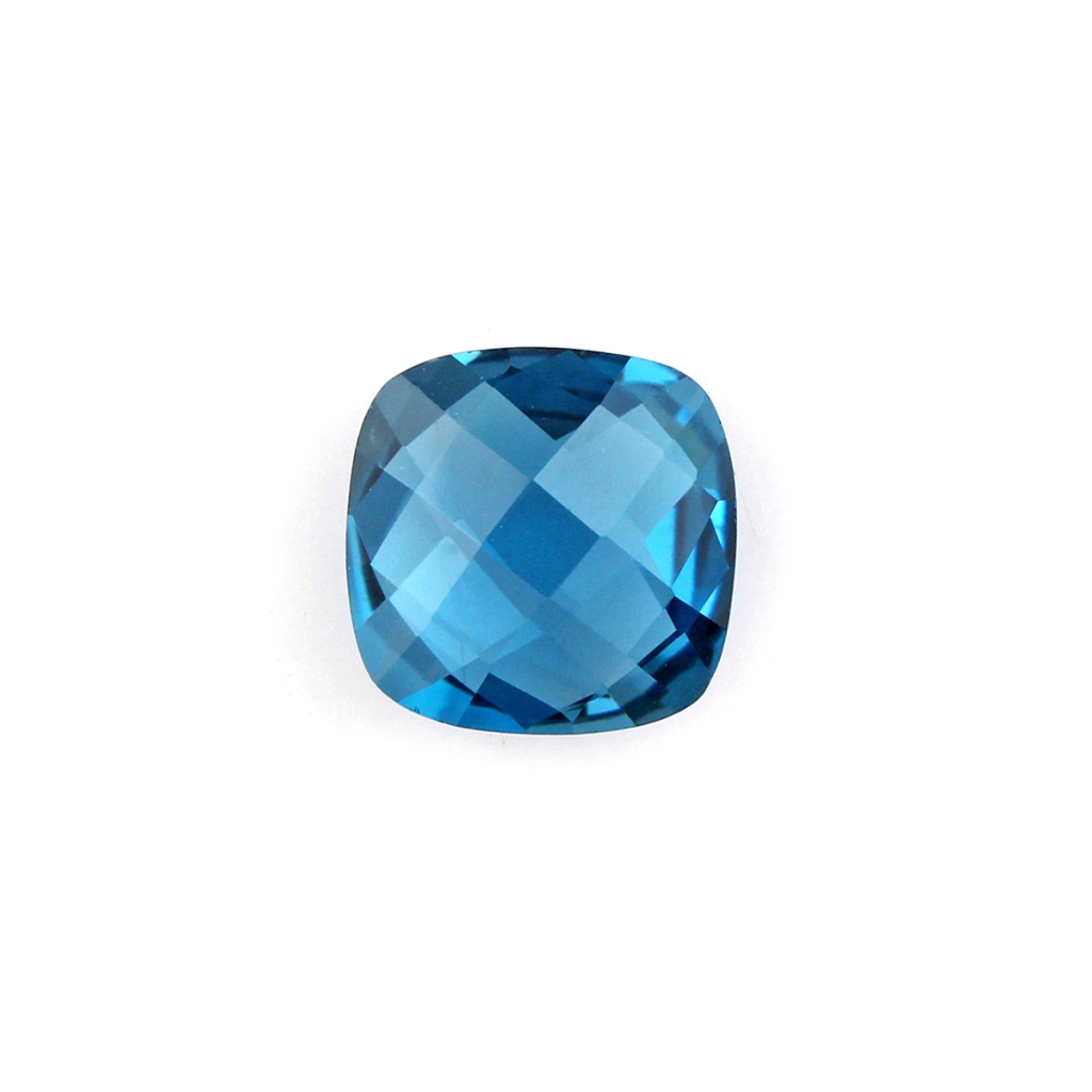 Cushion Shape Briolette Cut London Blue Topaz Loose Gemstone