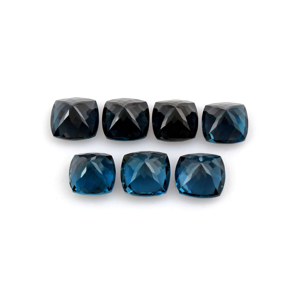 Natural London Blue Topaz cushion Shape Gemstone