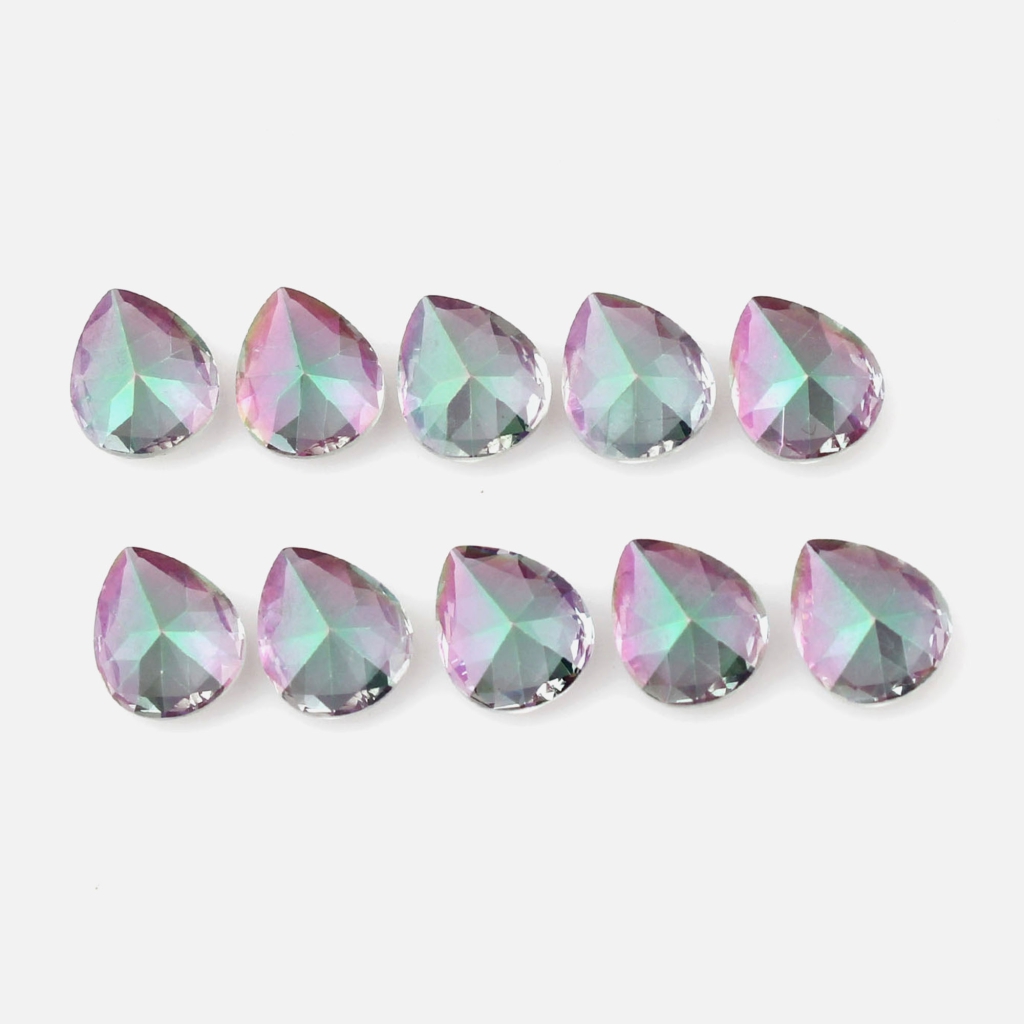 Natural Mystic Topaz 9x11mm Pear Shape Gemstone