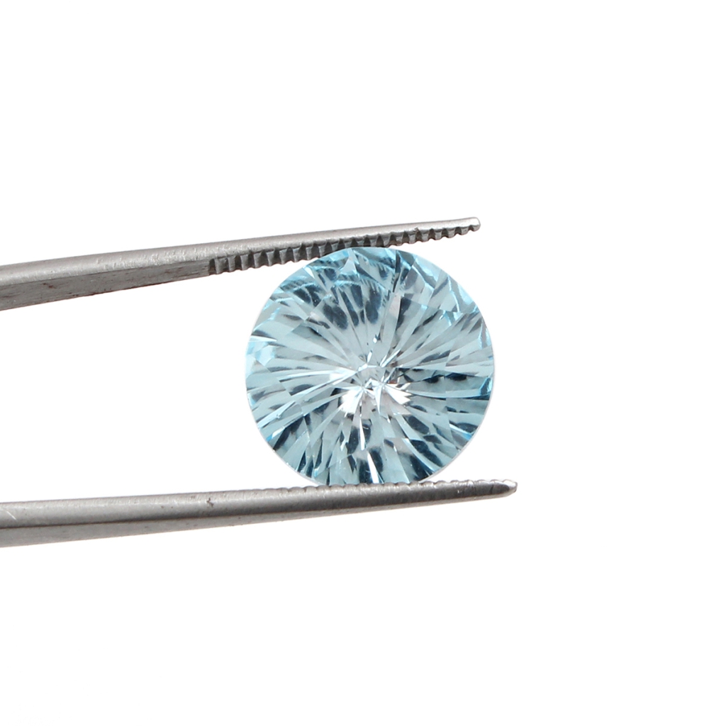 Natural Sky Blue Topaz 12mm Round Cut Loose Gemstone