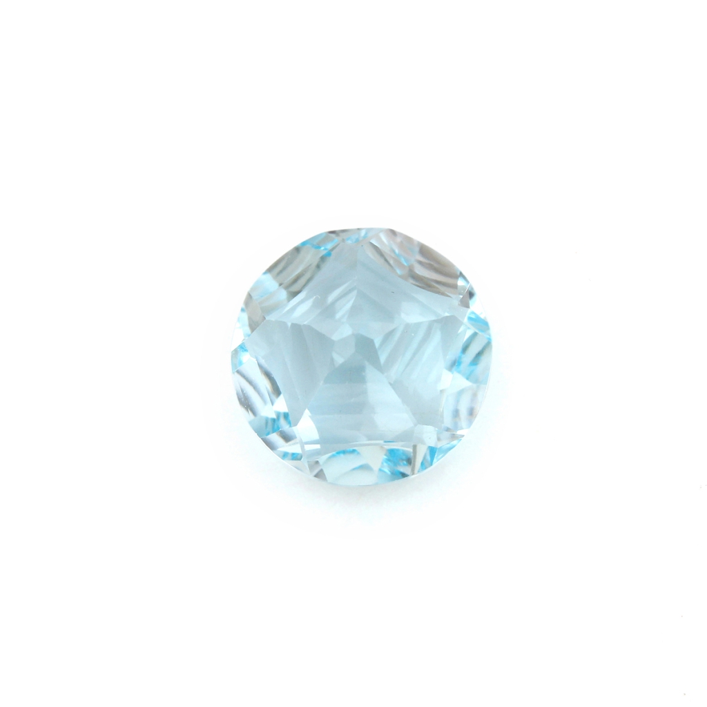 Round Shape Star cut Sky Blue Topaz Loose Gemstone