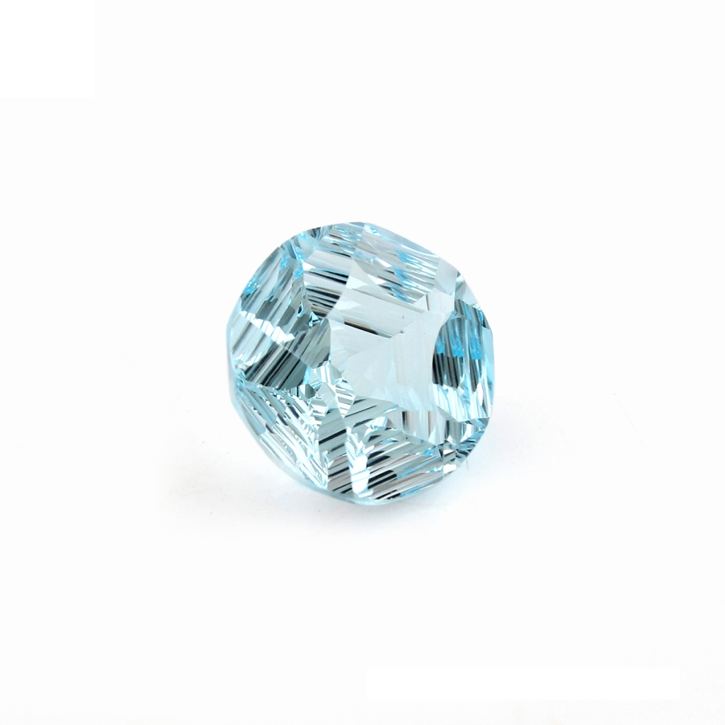 Round Shape Star cut Sky Blue Topaz Loose Gemstone