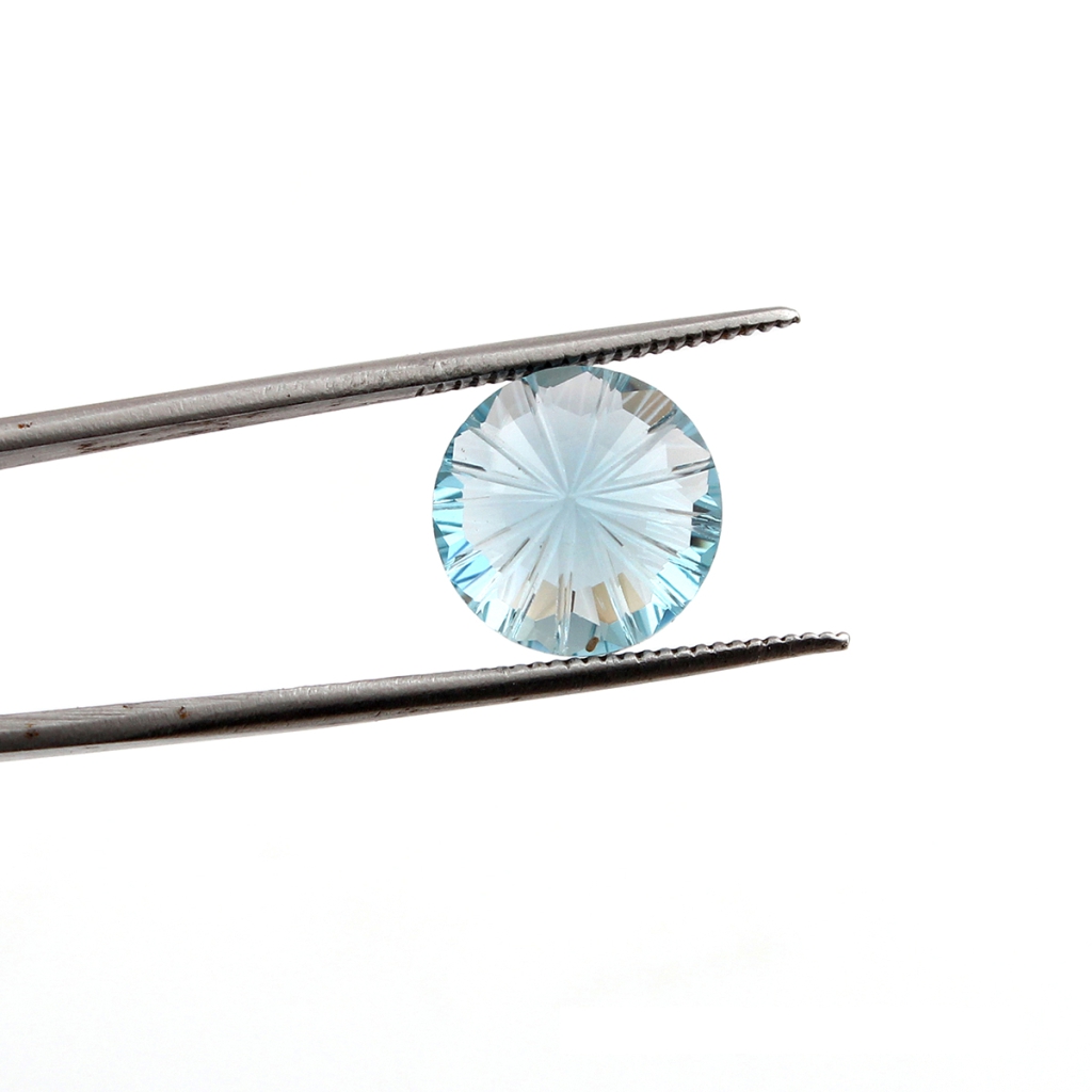 10mm Round Cut Sky Blue Topaz Loose Gemstone