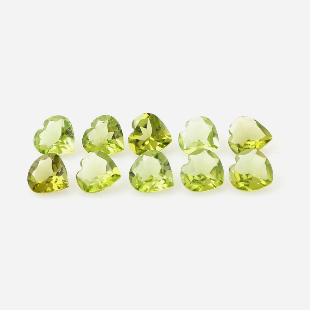 Natural Peridot 7mm Heart Gemstone