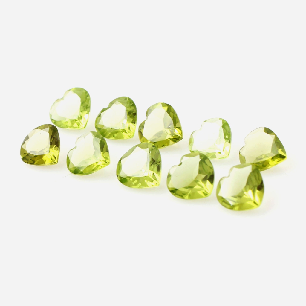 Natural Peridot 7mm Heart Gemstone