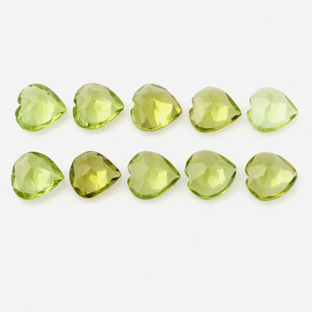 Natural Peridot 7mm Heart Gemstone