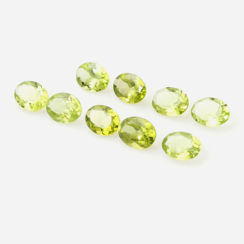 Natural Peridot 5x7mm Faceted Oval Loose Gemstone