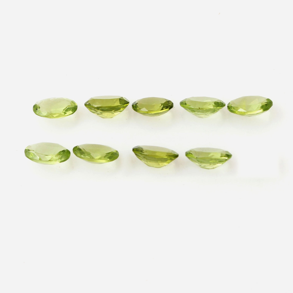 Natural Peridot 5x7mm Faceted Oval Loose Gemstone