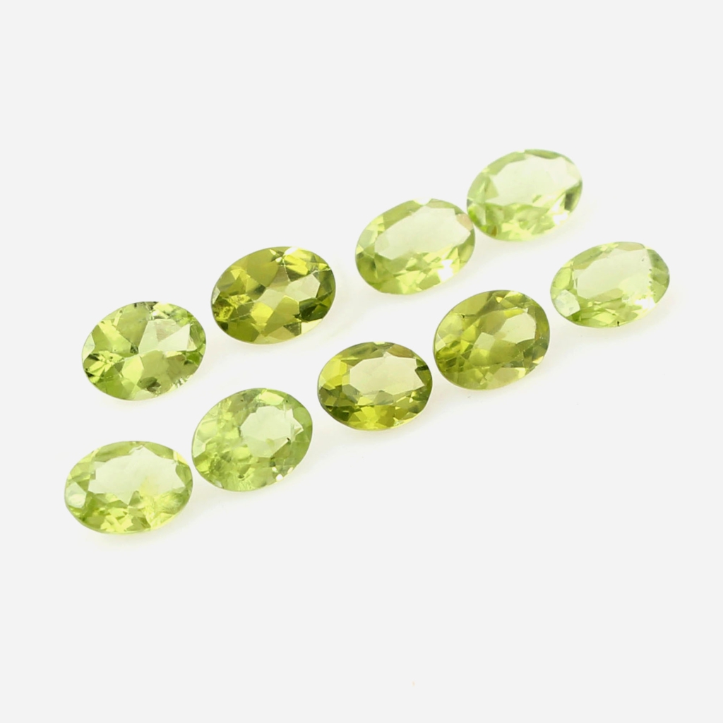 Natural Peridot 5x7mm Faceted Oval Loose Gemstone