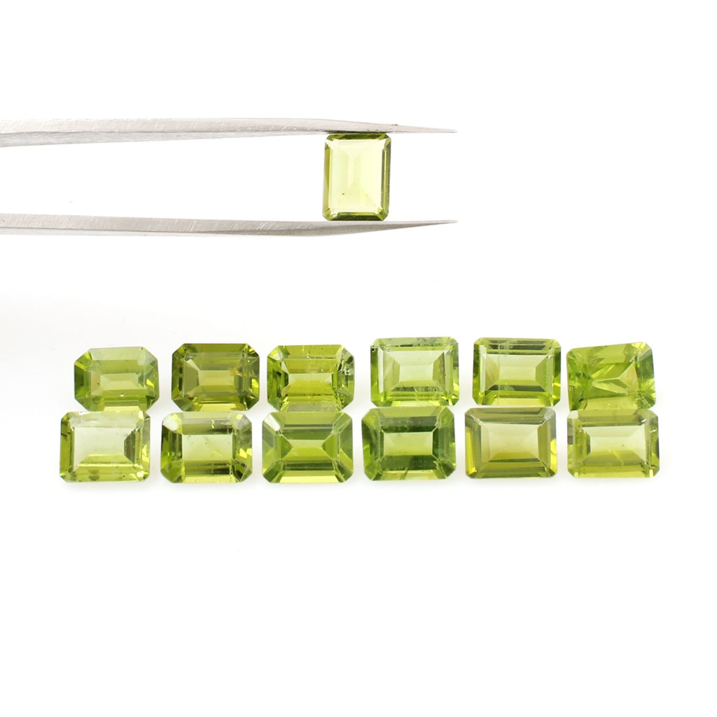 7x9mm Octagon Shape Natural Peridot Loose Gemstone