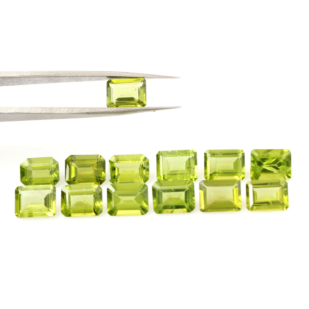 7x9mm Octagon Shape Natural Peridot Loose Gemstone