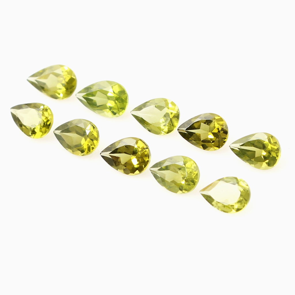 Natural Peridot 5x7mm Pear Shape Gemstone