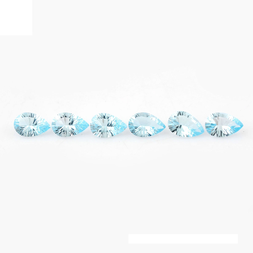 Pear Shape Blue Topaz Faceted Loose Gemstone