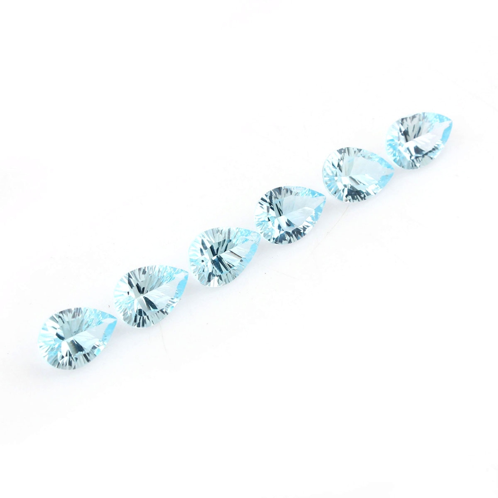 Pear Shape Blue Topaz Faceted Loose Gemstone