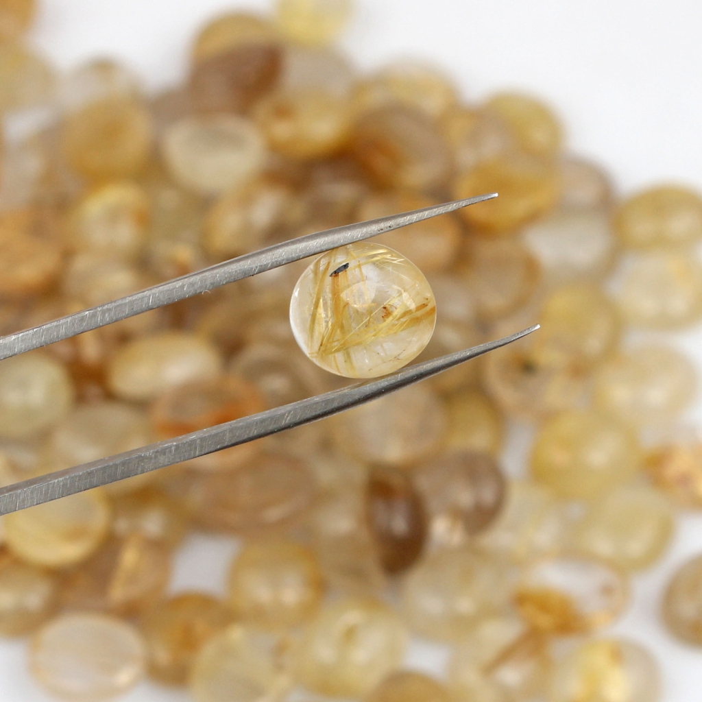 Top Quality Natural Golden Rutile 10x12 Oval Gemstone