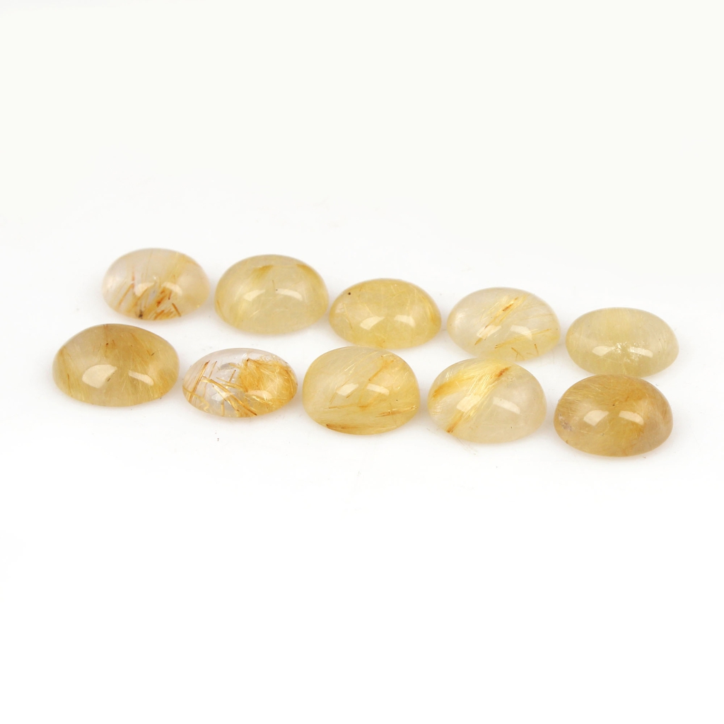 Top Quality Natural Golden Rutile 10x12 Oval Gemstone