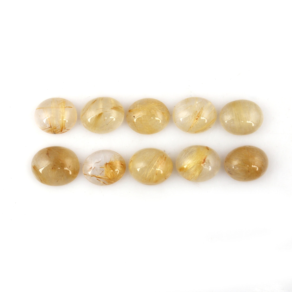 Top Quality Natural Golden Rutile 10x12 Oval Gemstone