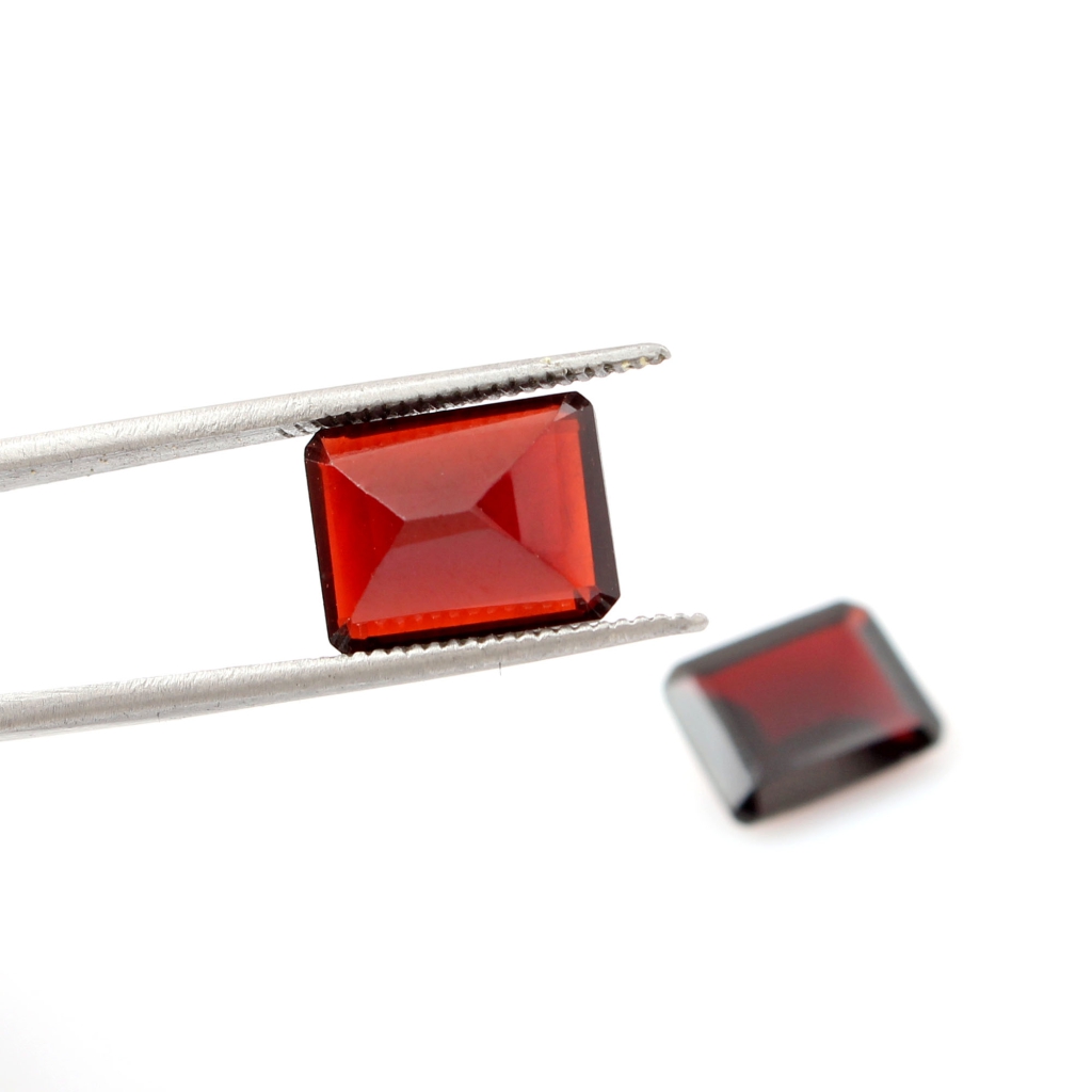 Natural Octagon Garnet, AAA Quality Garnet 8x10mm Loose Gemstone