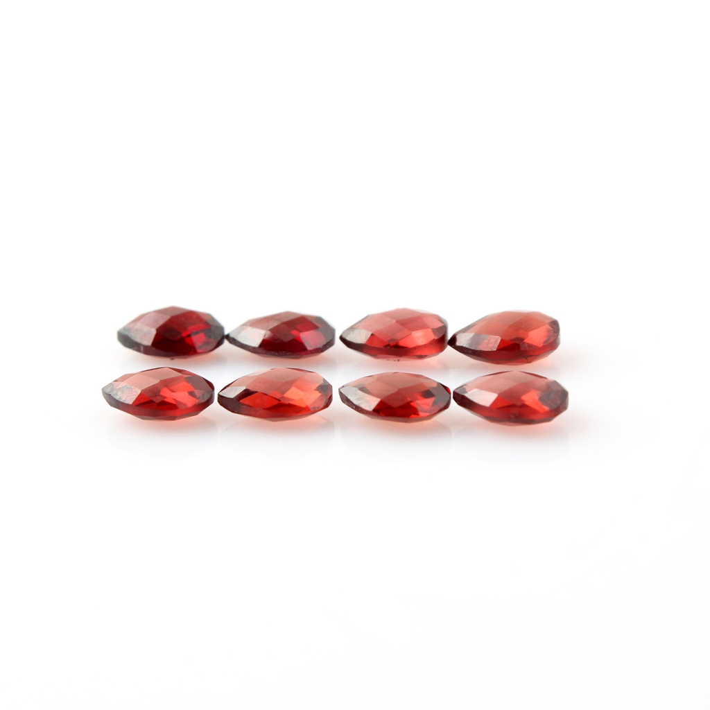 Natural Garnet pear shape, Briolette Cut Garnet, 6x8mm Loose Garnet Gemstone