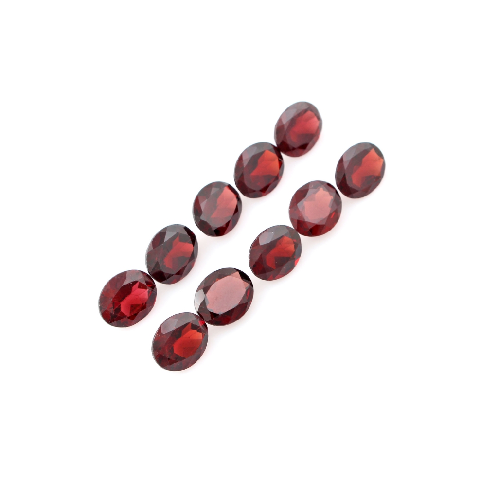 Natural Garnet Gemstones, 9x11mm Oval Shape Loose Garnet Gemstone