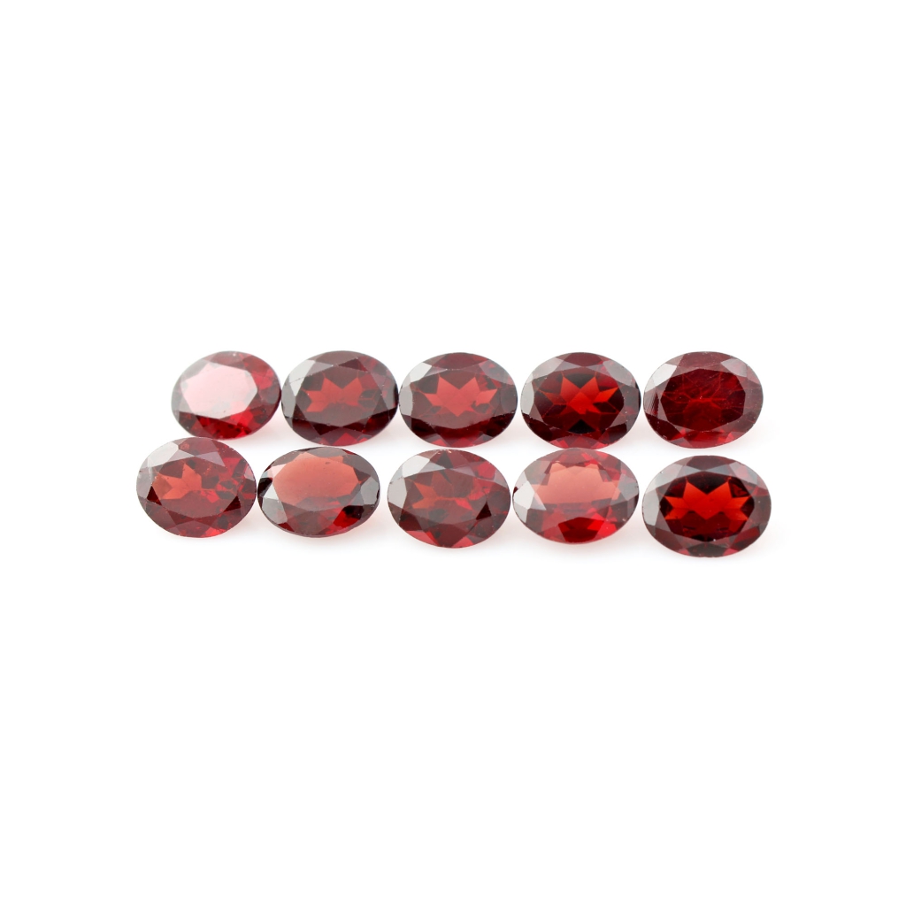 Natural Garnet Gemstones, 9x11mm Oval Shape Loose Garnet Gemstone