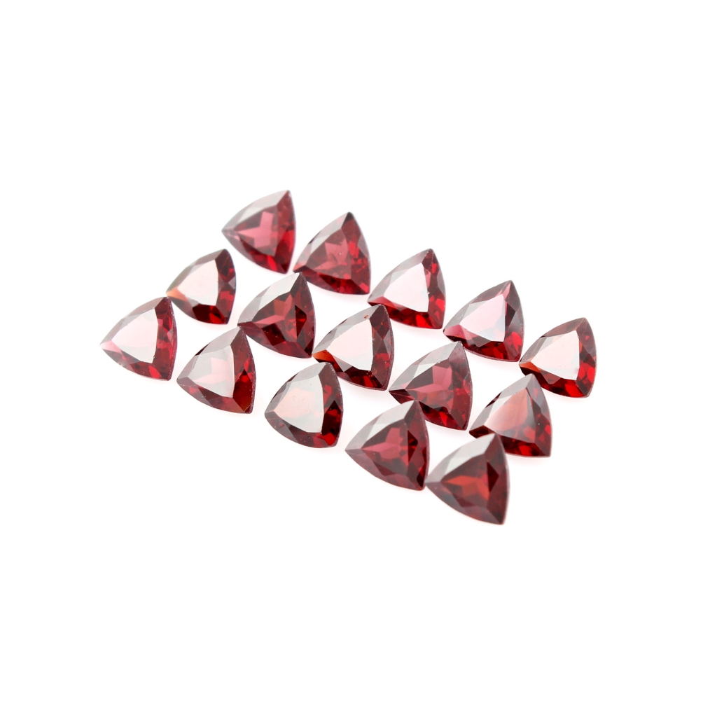 Natural Garnet 6mm Trillion Shape Loose Gemstone