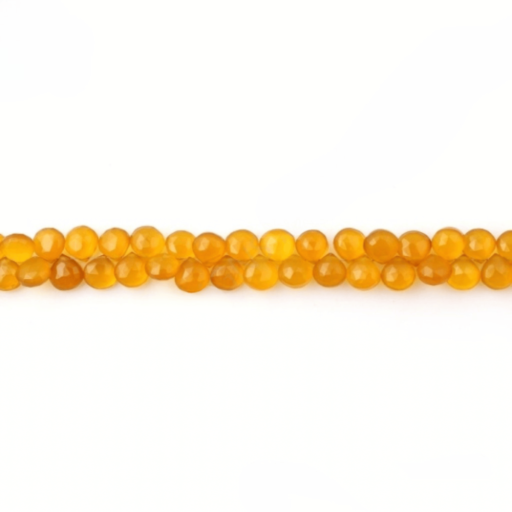 Faceted Yellow Onyx Beads, 8 - 10.5 mm Approx.