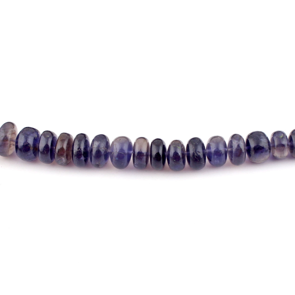 Plain Iolite 5-10mm Round Gemstone 9 Strands Handmade Beads
