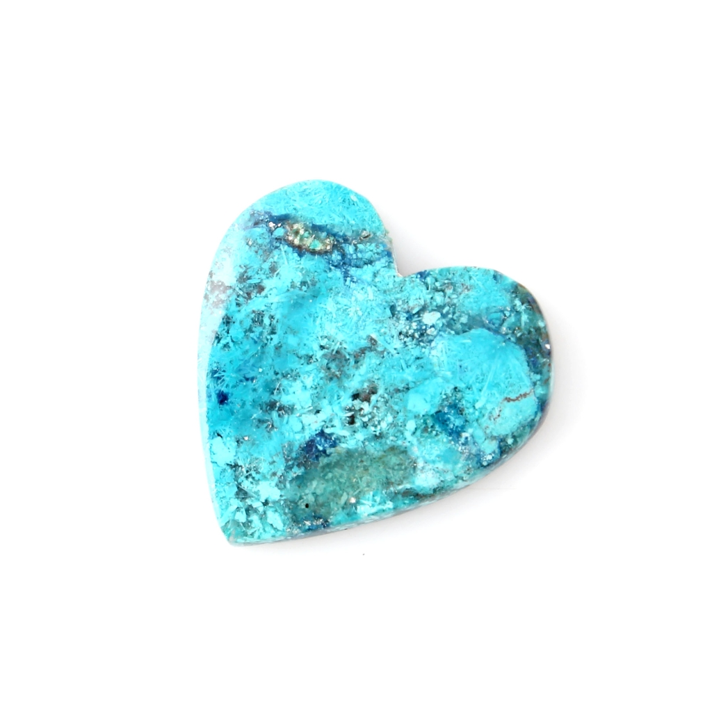 Heart Shape Chrysocolla Gemstone, Shattuckite Chrysocolla Gemstone
