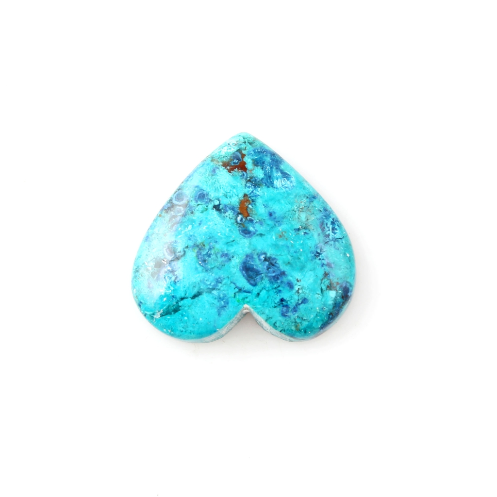Natural Shattuckite Chrysocolla Gemstone, Chrysocolla Heart shape Cabochon Gemstone, Gems for jewellery making