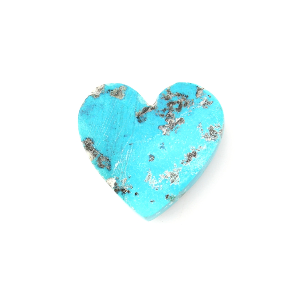 Natural Shattuckite Chrysocolla Gemstone, Heart Cabochon Chrysocolla Stone