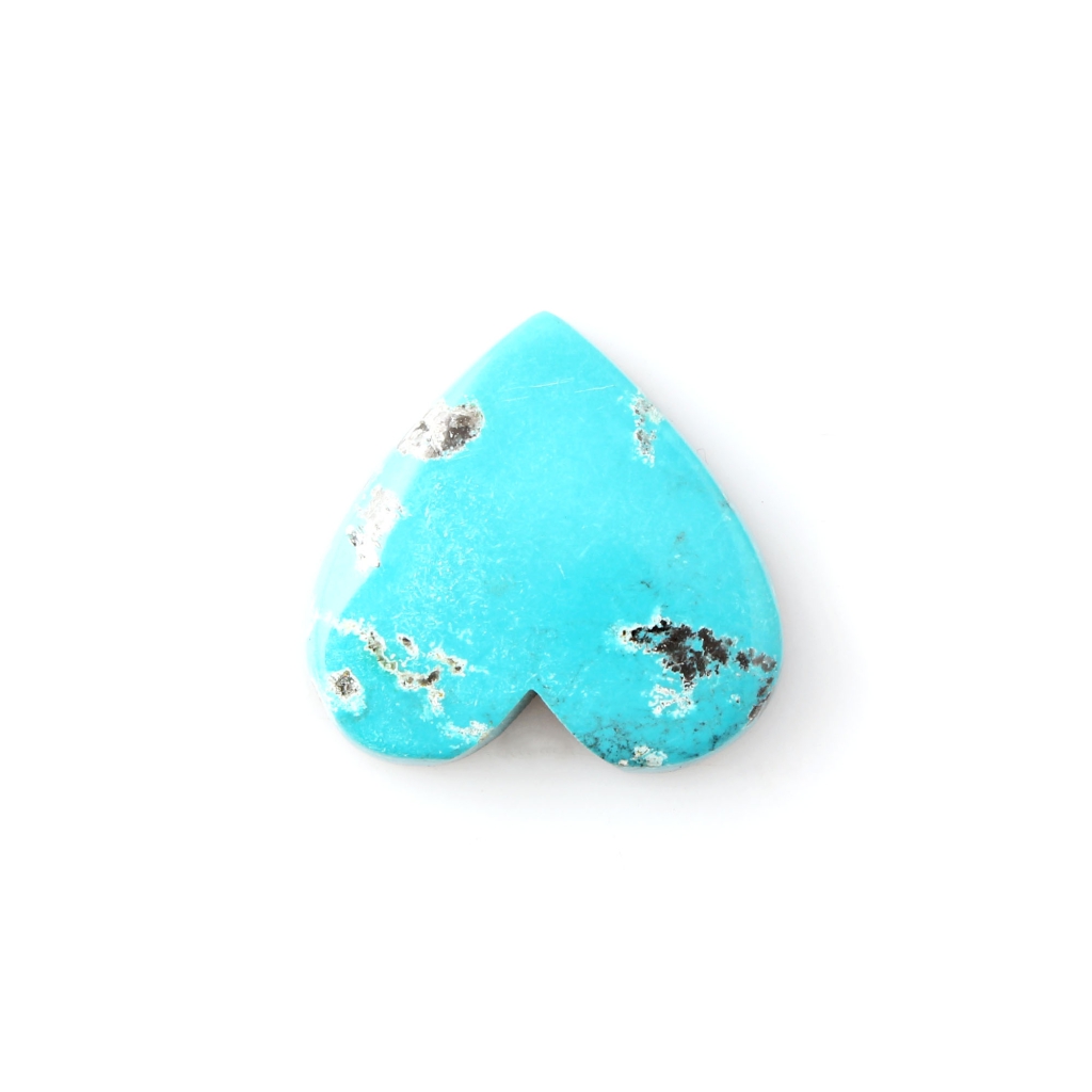 Natural Shattuckite Chrysocolla Gemstone, Heart Cabochon Chrysocolla Stone