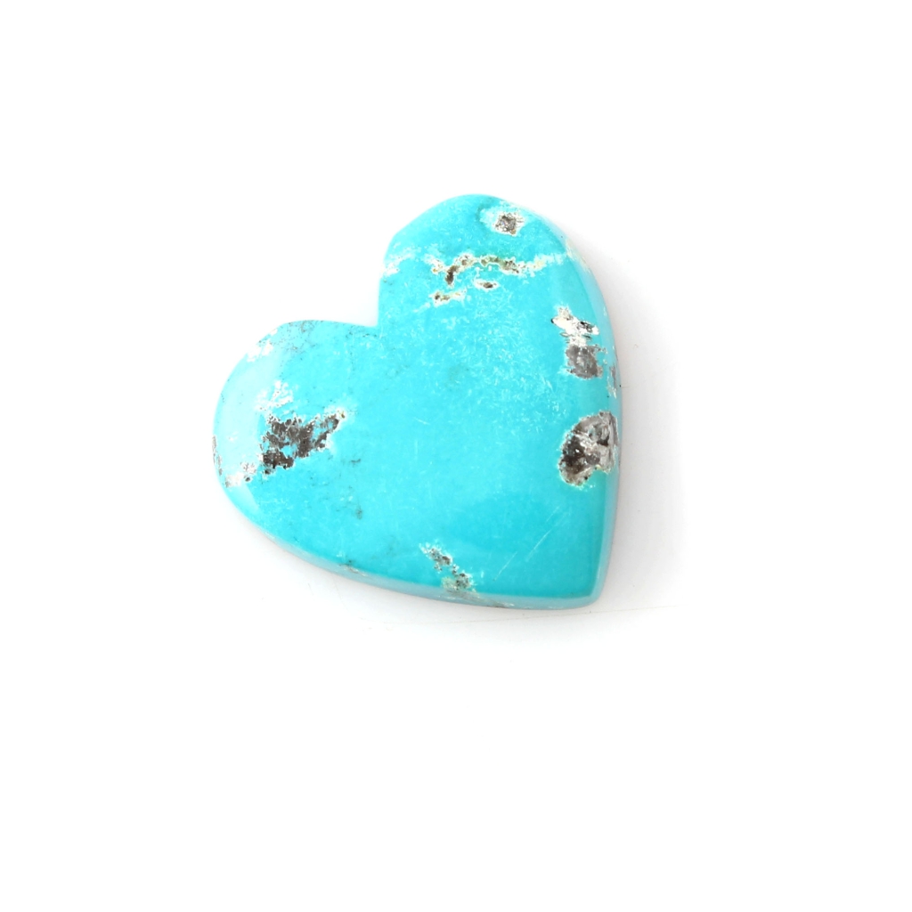 Natural Shattuckite Chrysocolla Gemstone, Heart Cabochon Chrysocolla Stone