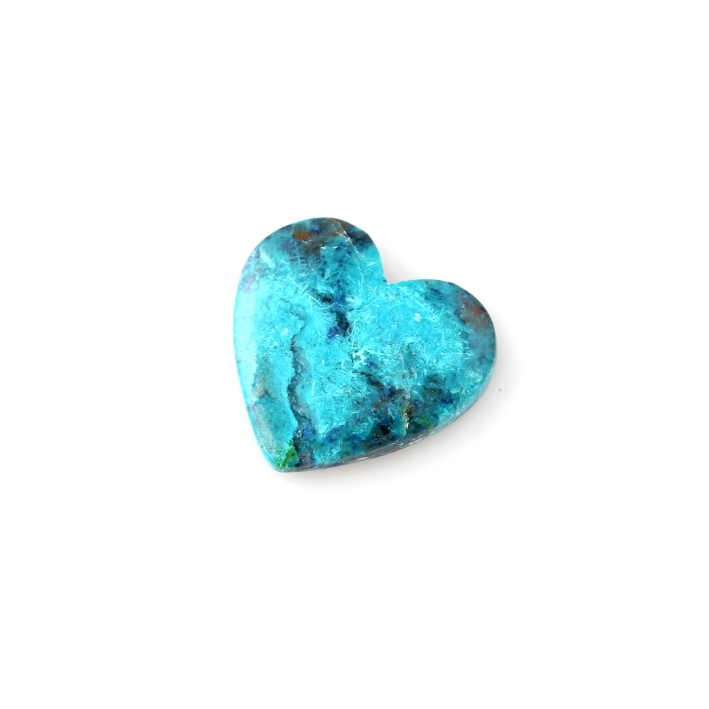 Natural Chrysocolla Gemstone, 20.61ct Shattuckite Chrysocolla Stone