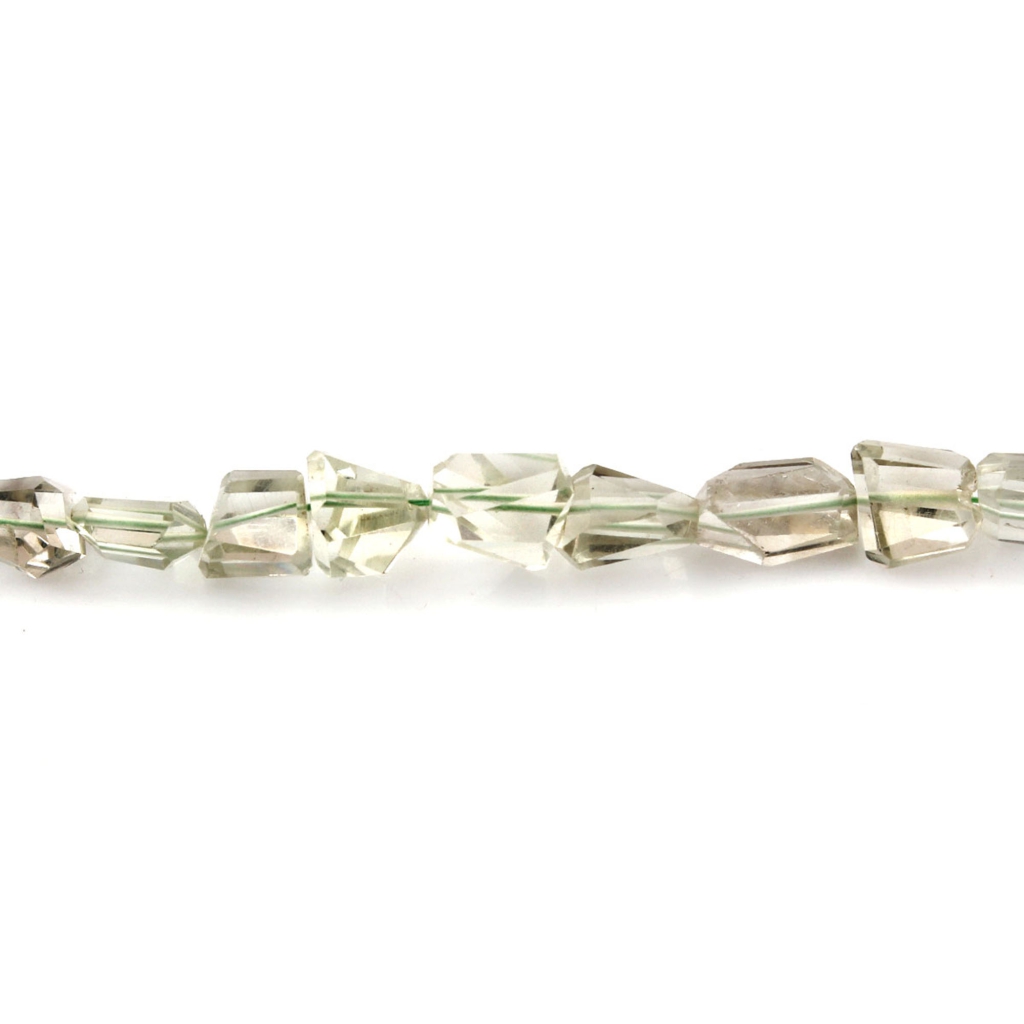 Faceted Green Amethyst Handmade 8-16mm faceted Tumbles shape Gemstone Beads Jewelry, Amethyst Beads