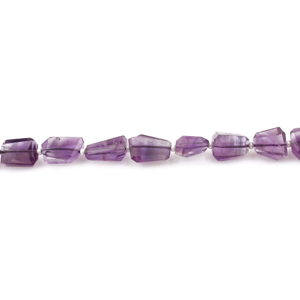 Natural Amethyst handmade faceted Tumbles shape Gemstone Beads 7-15mm 867Carats
