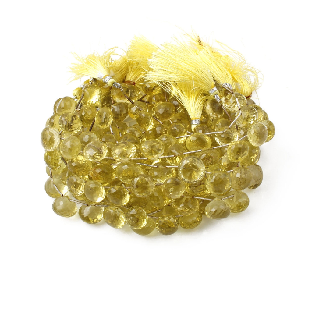 Lemon Quartz Beads, Lemon Quartz Handmade 10-14mm Onion Shape Gemstone Beads Jewelry