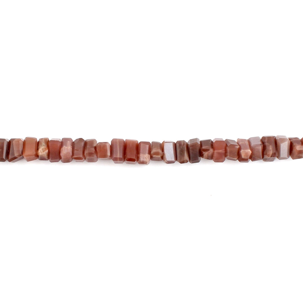 Natural Chocolate Moonstone Faceted Tumble 7-10mm Handmade Beads