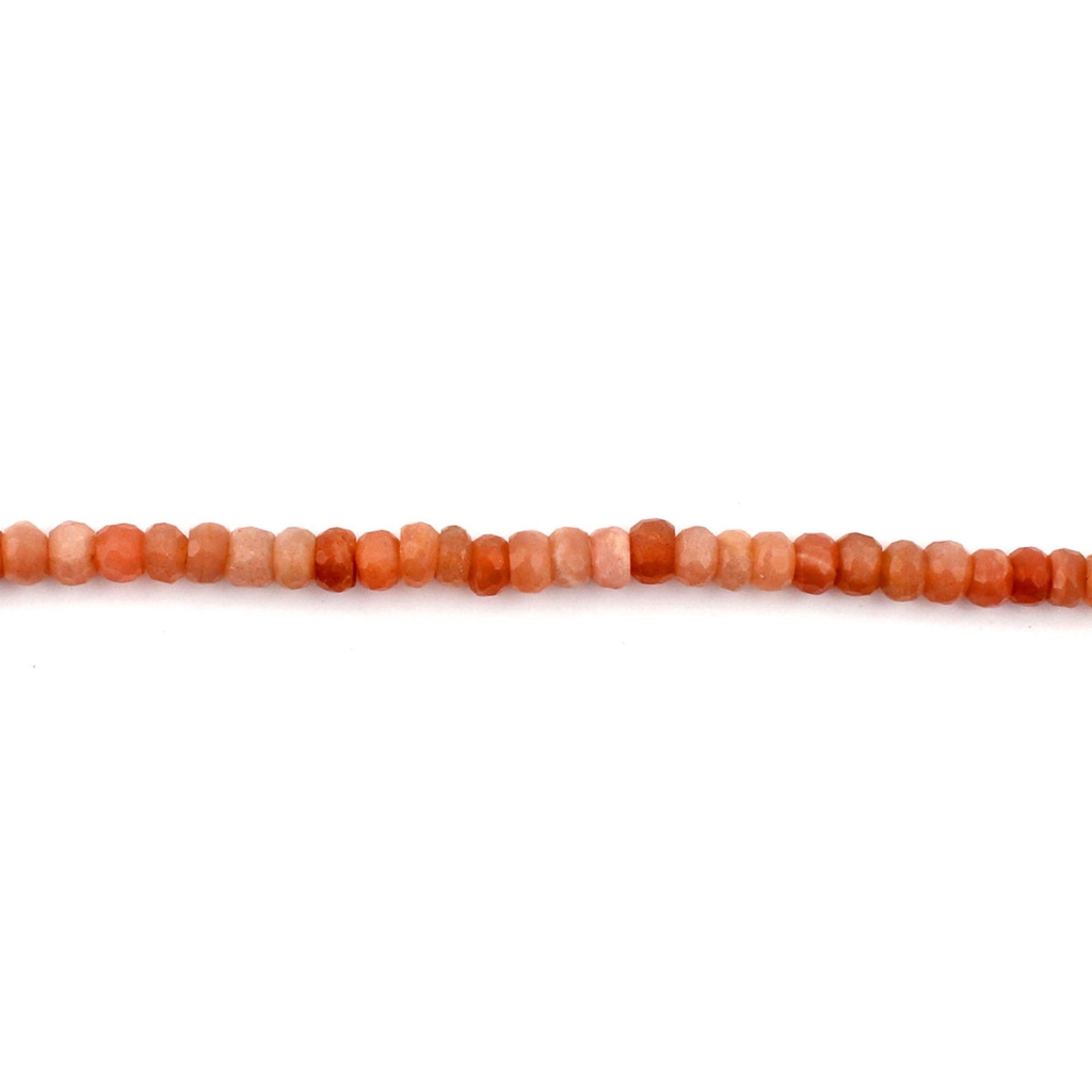 Round Faceted Peach Moonstone 7mm Handmade Beads 11 Strands