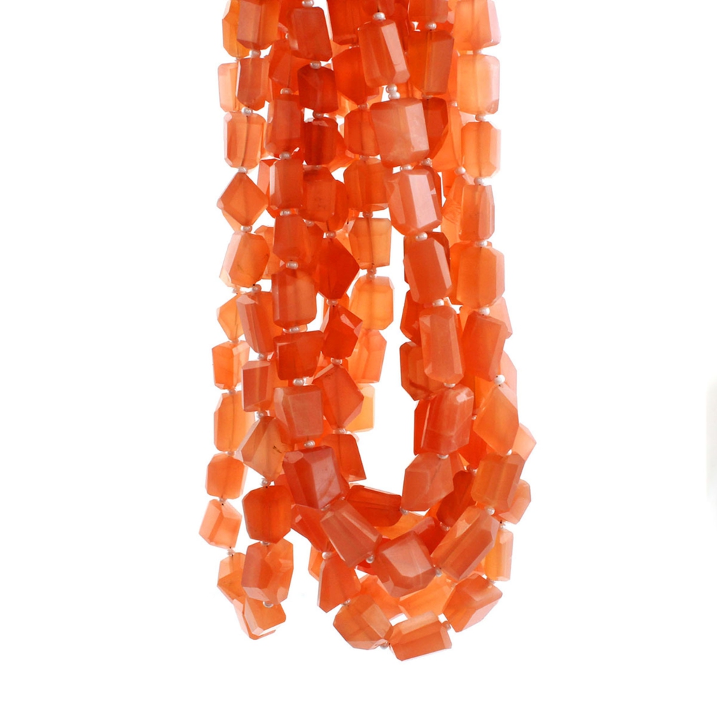 Faceted Peach Moonstone Tumble Gemstone 15 Strands Beads