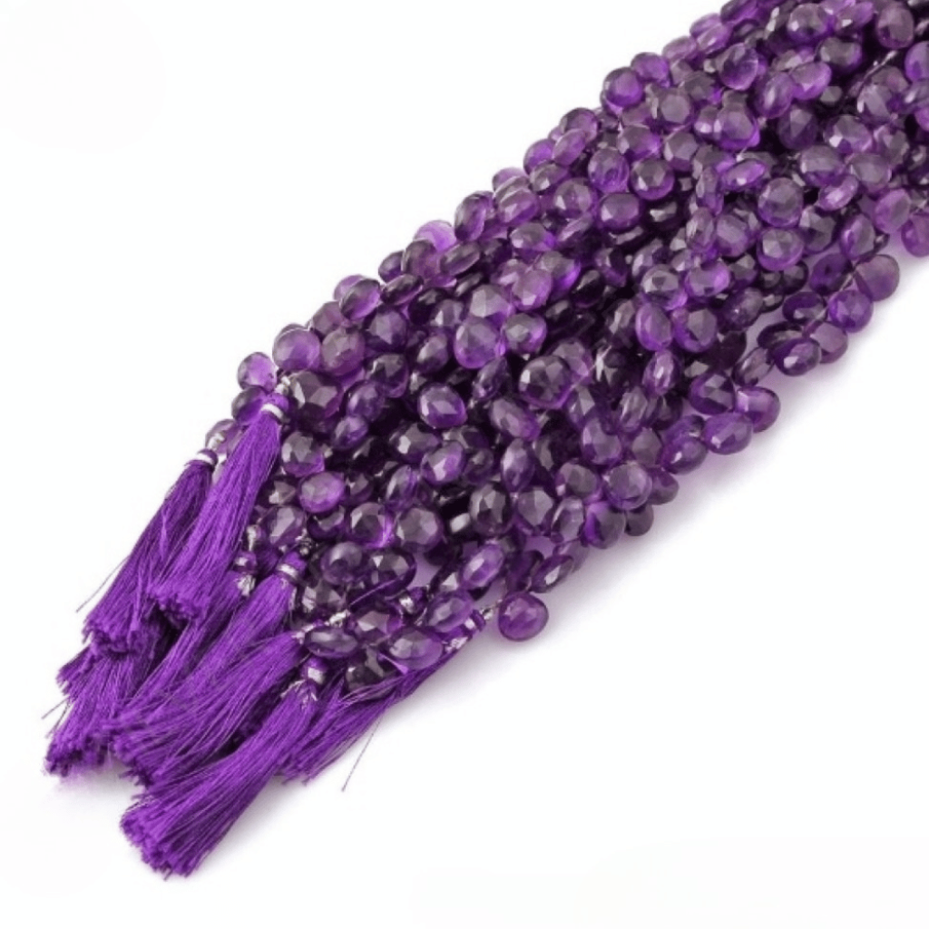 Natural Amethyst Faceted Beads Heart Shape Beads 8-11.5mm Approx Amethyst Beads