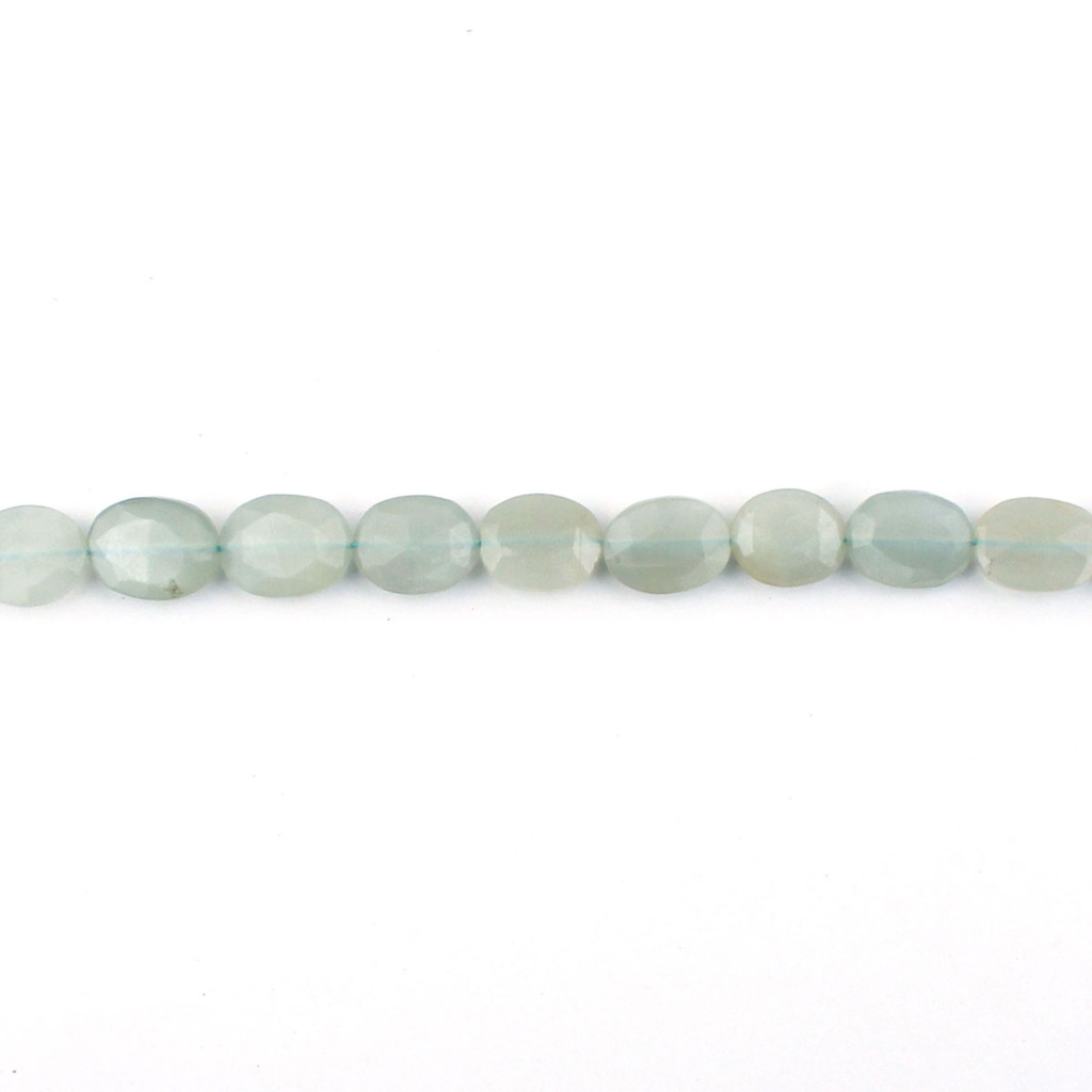 Natural Gray Moonstone Faceted Oval Beads 17 Strands