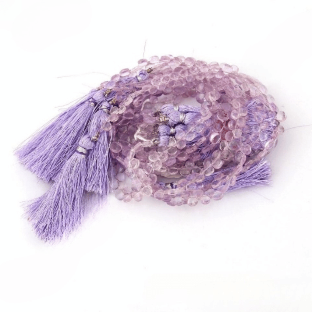 Natural Pink Amethyst Heart Shape Faceted 6mm Approx Beads