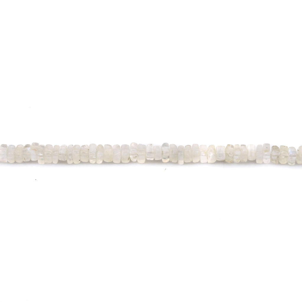 Moonstone Beads, Natural Rainbow Moonstone Gemstone Heishi Beads Square Shape 4.5-6mm