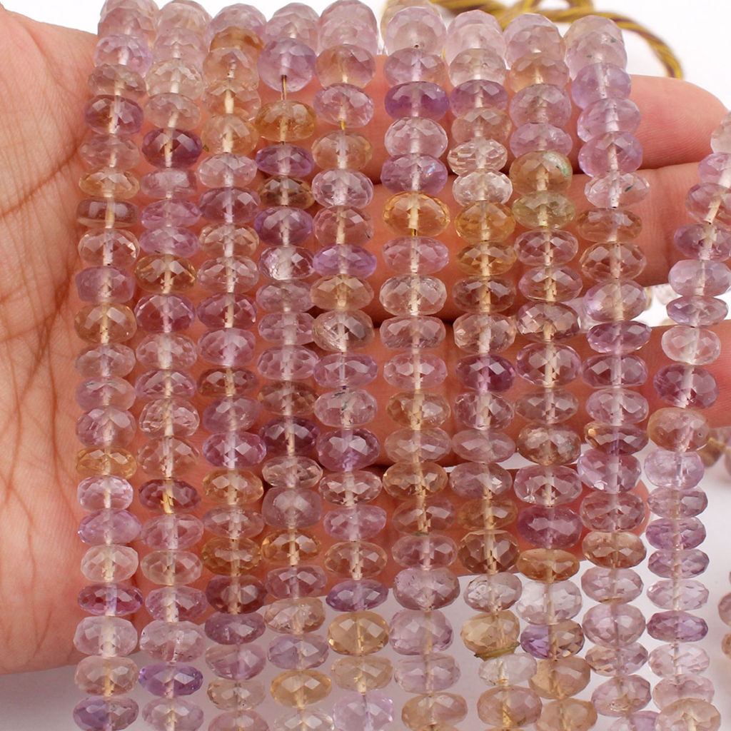 Multi Quartz Round 8-9mm Faceted Gemstone 15 Strands Beads